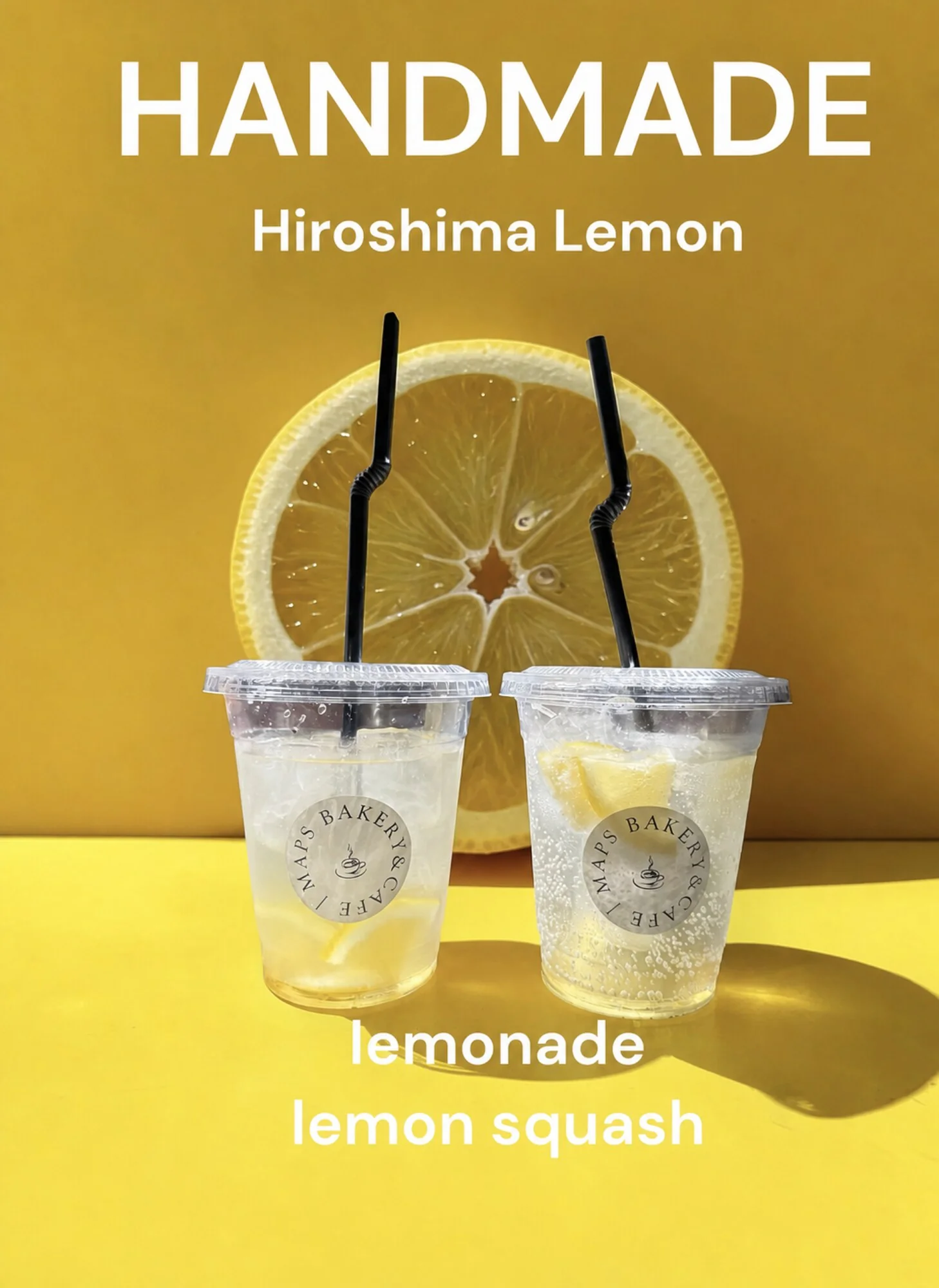 広島レモンの自家製レモネードとレモンスカッシュ